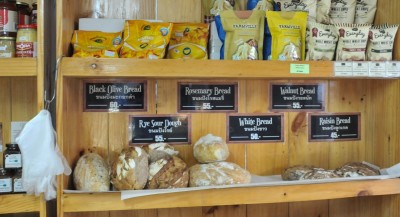 Different kinds of breads are available and you can also order the bread you would like to have for the next day